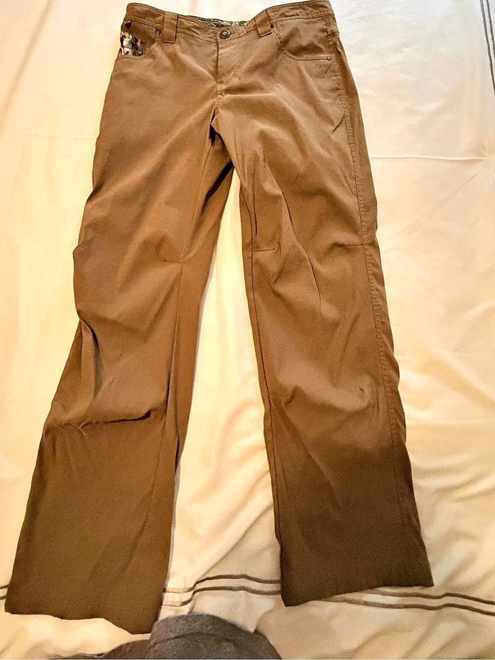 Columbia Camouflage Canvas Cargo Pants Brown Waist 34 x 30